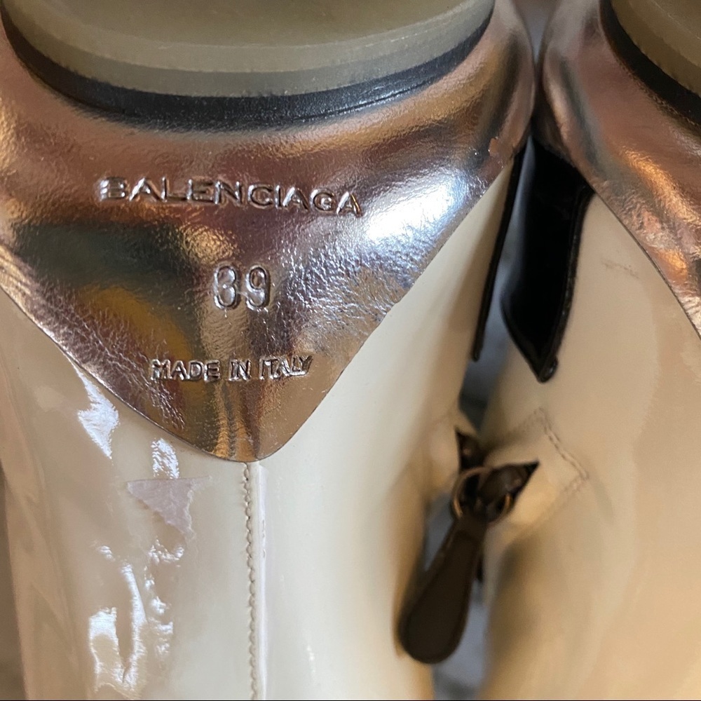 Balenciaga Black/White Stiletto Booties - Picture 2 of 8